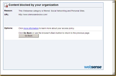 websense blocked